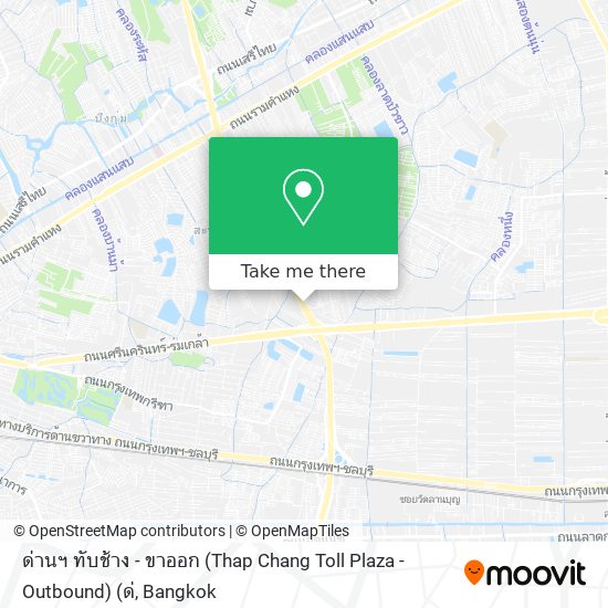ด่านฯ ทับช้าง - ขาออก (Thap Chang Toll Plaza - Outbound) (ด่ map