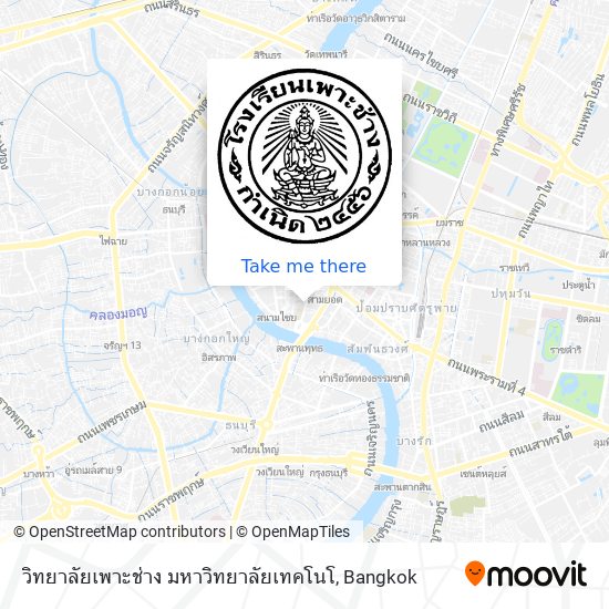 วิทยาลัยเพาะช่าง มหาวิทยาลัยเทคโนโ map