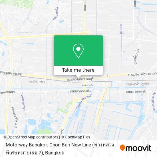 Motorway Bangkok-Chon Buri New Line (ทางหลวงพิเศษหมายเลข 7) map