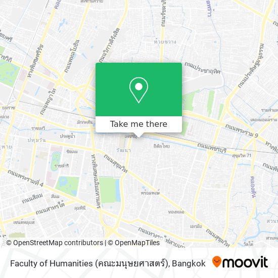 Faculty of Humanities (คณะมนุษยศาสตร์) map