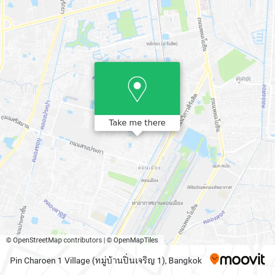 Pin Charoen 1 Village (หมู่บ้านปิ่นเจริญ 1) map