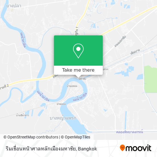 ริมเขื่อนหน้าศาลหลักเมืองมหาชัย map