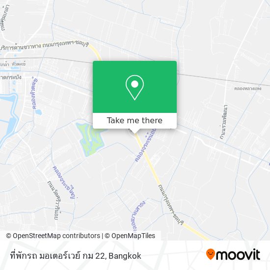 ที่พักรถ มอเตอร์เวย์ กม 22 map