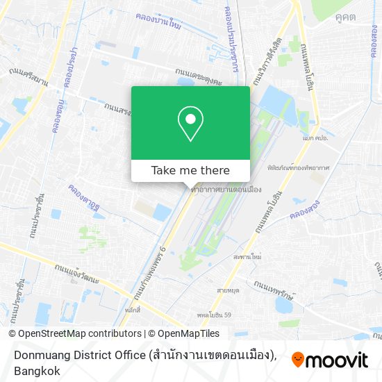 Donmuang District Office (สำนักงานเขตดอนเมือง) map