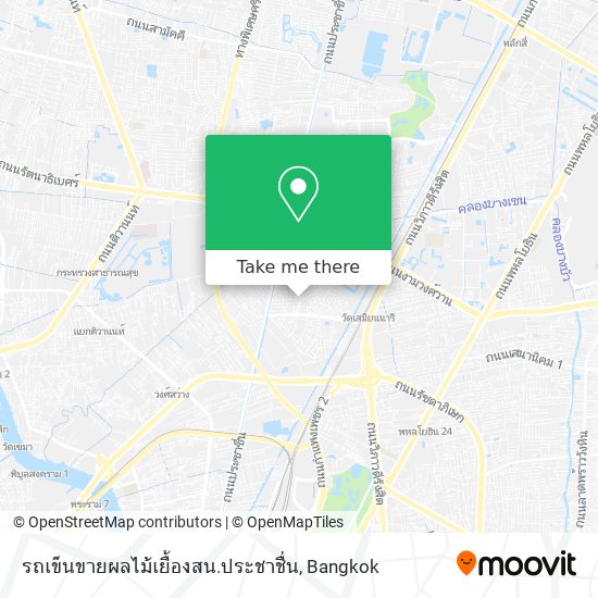 รถเข็นขายผลไม้เยื้องสน.ประชาชื่น map