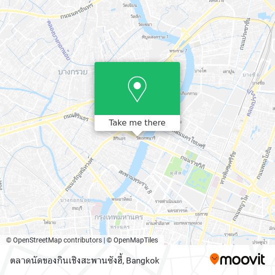 ตลาดนัดของกินเชิงสะพานซังฮี้ map