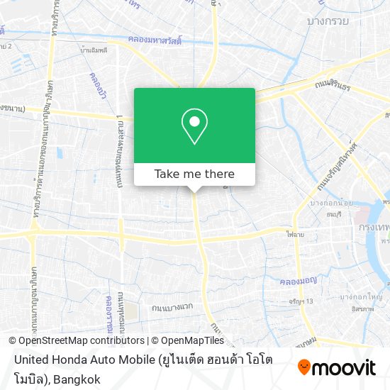 United Honda Auto Mobile (ยูไนเต็ด ฮอนด้า โอโตโมบิล) map