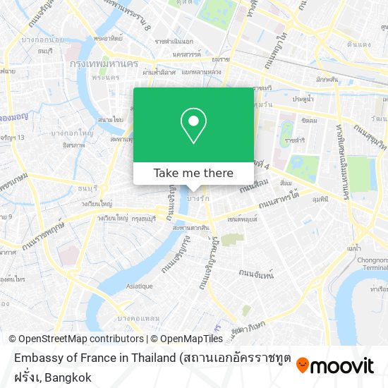 Embassy of France in Thailand map