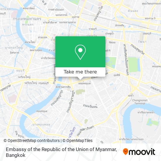 Embassy of the Republic of the Union of Myanmar map