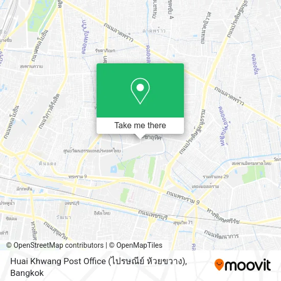 Huai Khwang Post Office (ไปรษณีย์ ห้วยขวาง) map