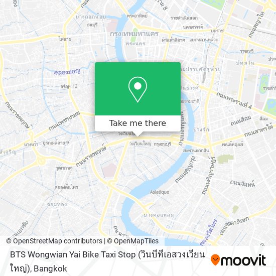 BTS Wongwian Yai Bike Taxi Stop (วินบีทีเอสวงเวียนใหญ่) map