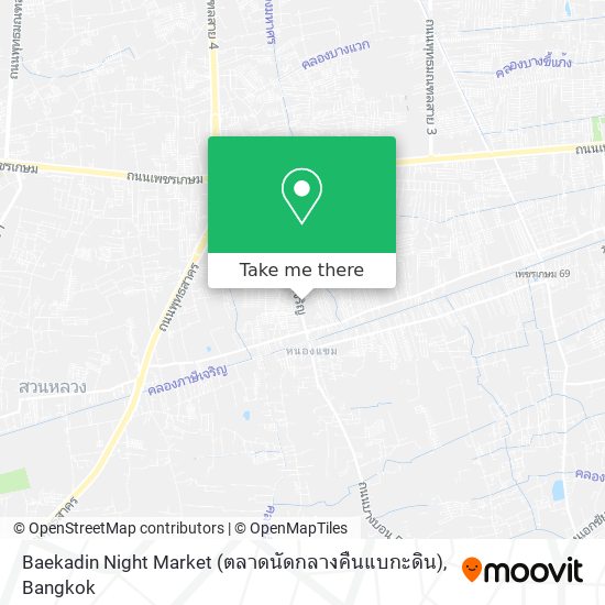 Baekadin Night Market (ตลาดนัดกลางคืนแบกะดิน) map