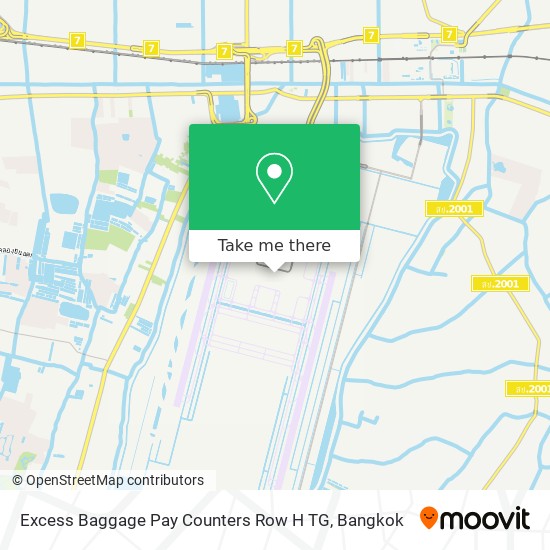 Excess Baggage Pay Counters Row H TG map