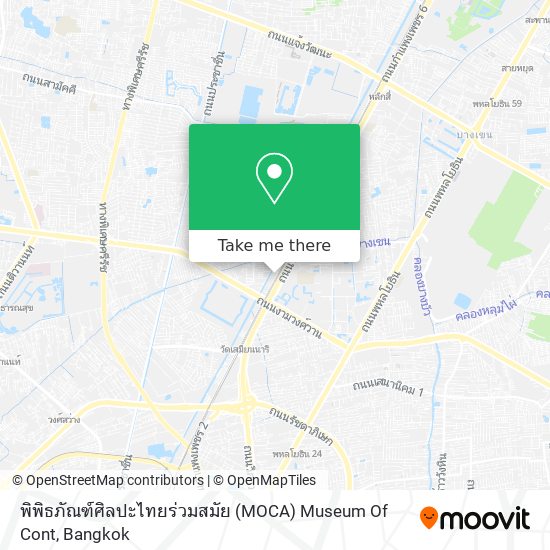 พิพิธภัณฑ์ศิลปะไทยร่วมสมัย (MOCA) Museum Of Cont map
