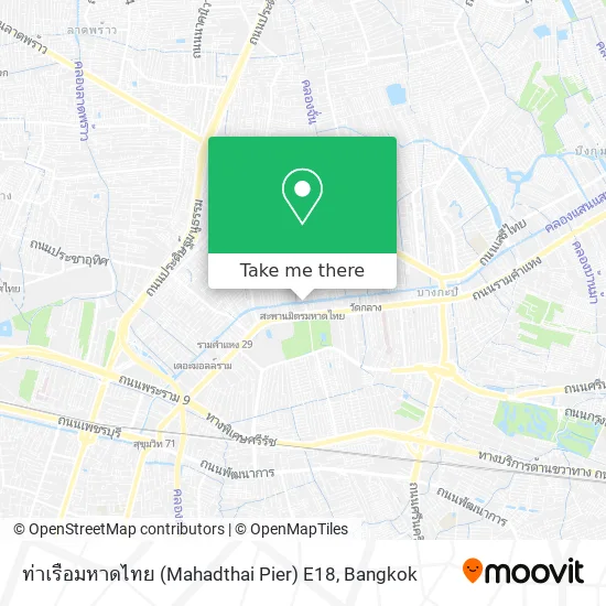 ท่าเรือมหาดไทย (Mahadthai Pier) E18 map