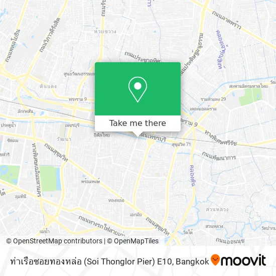 ท่าเรือซอยทองหล่อ (Soi Thonglor Pier) E10 map