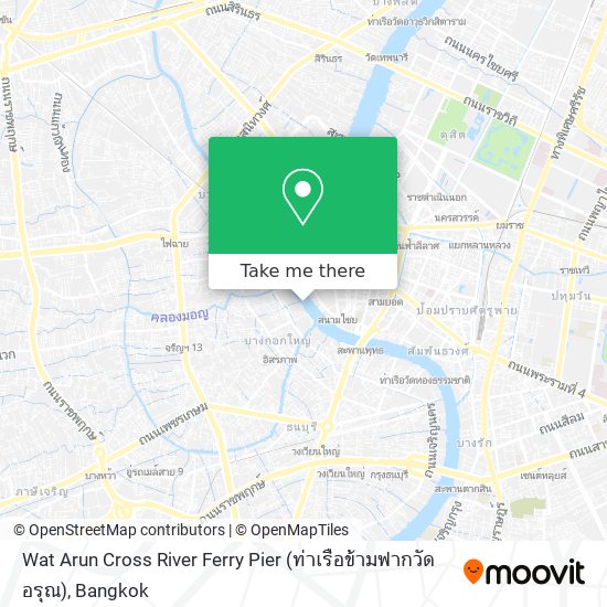 Wat Arun Cross River Ferry Pier (ท่าเรือข้ามฟากวัดอรุณ) map