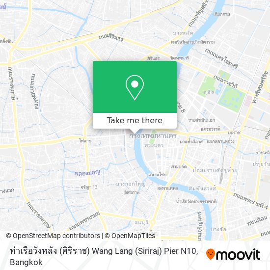 ท่าเรือวังหลัง (ศิริราช) Wang Lang (Siriraj) Pier N10 map