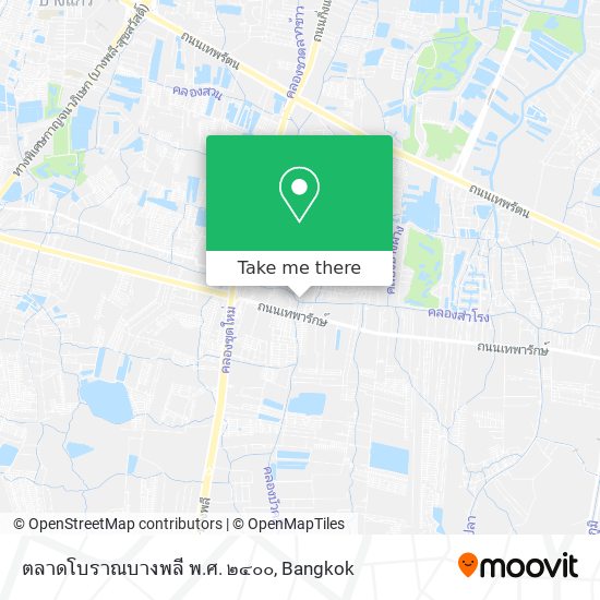 ตลาดโบราณบางพลี พ.ศ. ๒๔๐๐ map