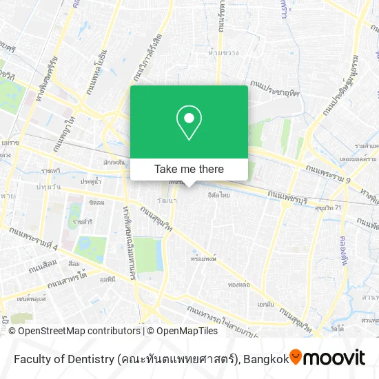Faculty of Dentistry (คณะทันตแพทยศาสตร์) map