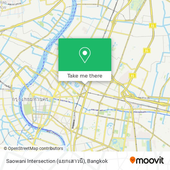 Saowani Intersection (แยกเสาวนี) map