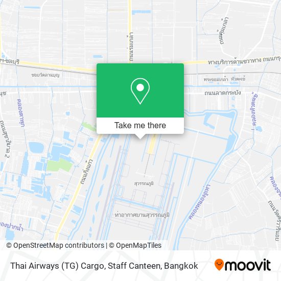 Thai Airways (TG) Cargo, Staff Canteen map