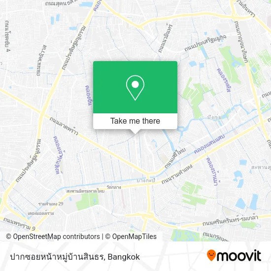 ปากซอยหน้าหมู่บ้านสินธร map
