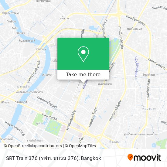SRT Train 376 (รฟท. ขบวน 376) map