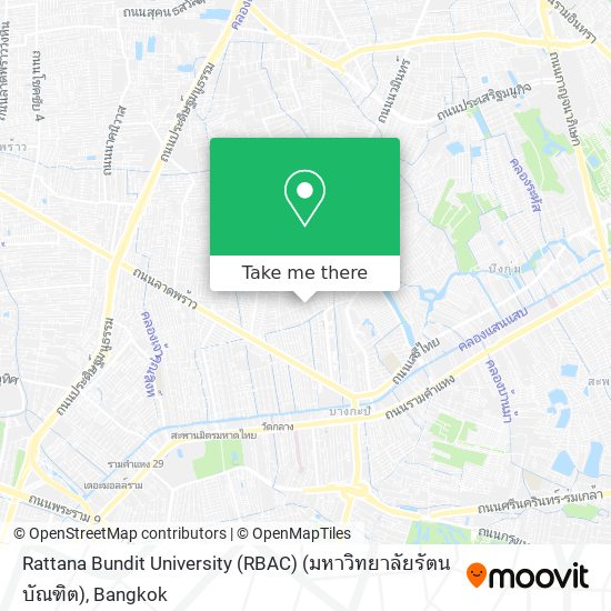 Rattana Bundit University (RBAC) (มหาวิทยาลัยรัตนบัณฑิต) map