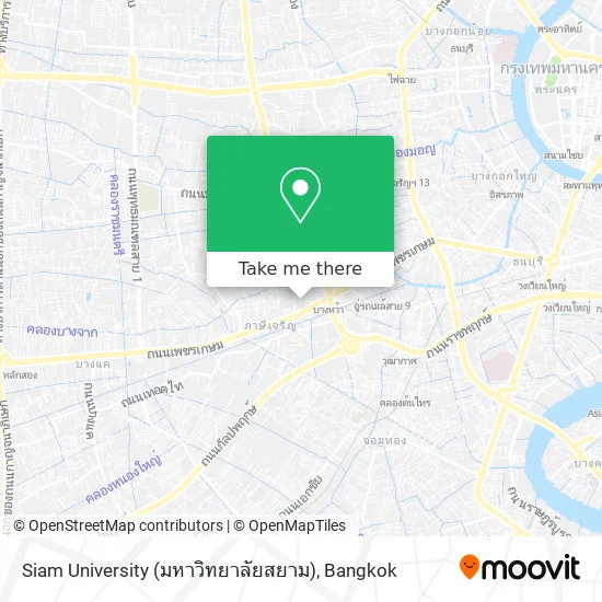 Siam University (มหาวิทยาลัยสยาม) map