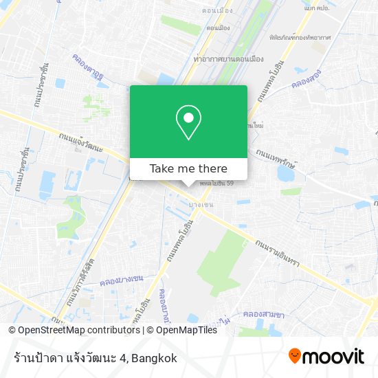 ร้านป้าดา แจ้งวัฒนะ 4 map