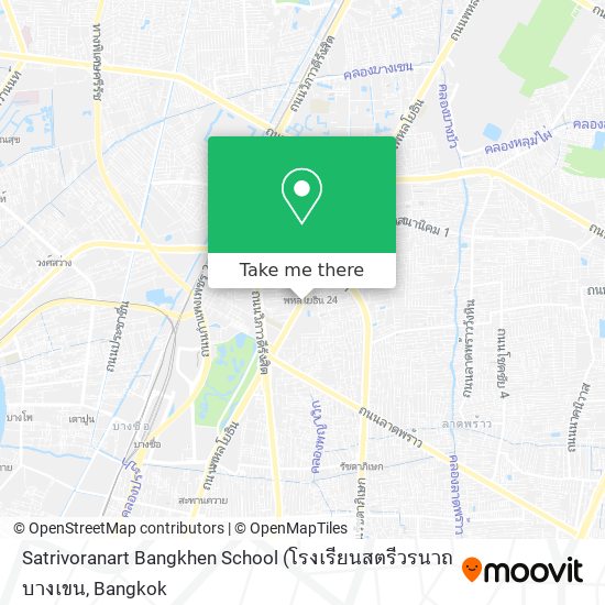 Satrivoranart Bangkhen School map