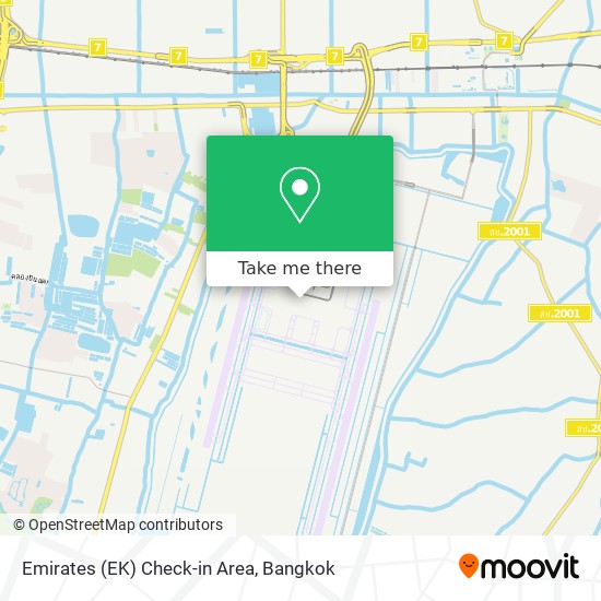 Emirates (EK) Check-in Area map