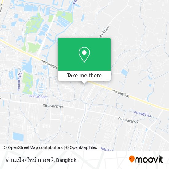 ด่านเมืองใหม่ บางพลี map