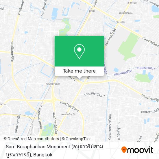 Sam Buraphachan Monument (อนุสาวรีย์สามบูรพาจารย์) map