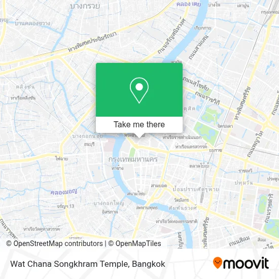 Wat Chana Songkhram Temple map