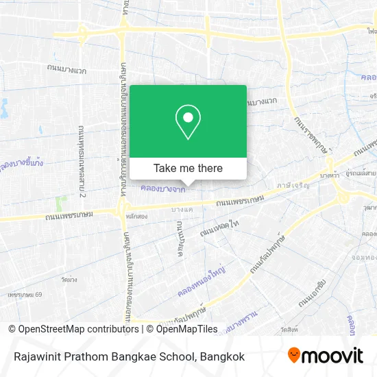 Rajawinit Prathom Bangkae School map