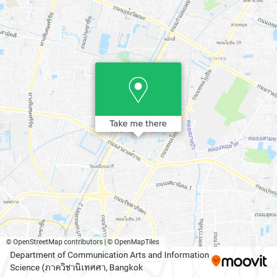 Department of Communication Arts and Information Science map