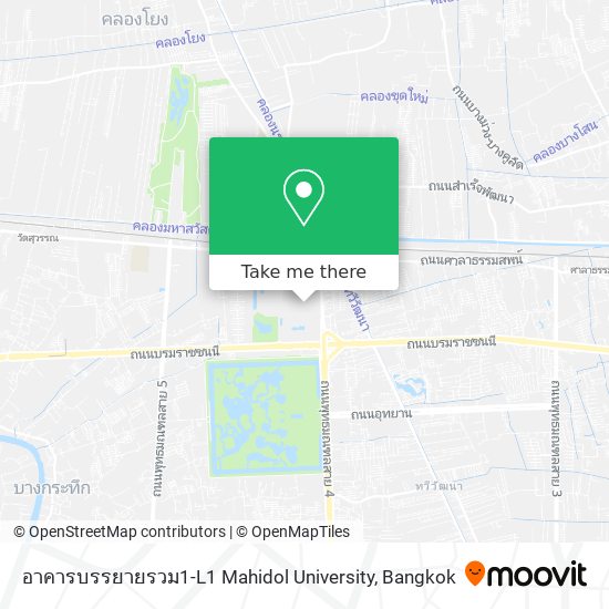 อาคารบรรยายรวม1-L1 Mahidol University map