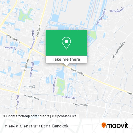 ทางด่วนบางนา-บางปะกง map