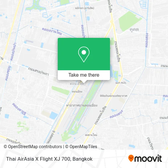Thai AirAsia X Flight XJ 700 map