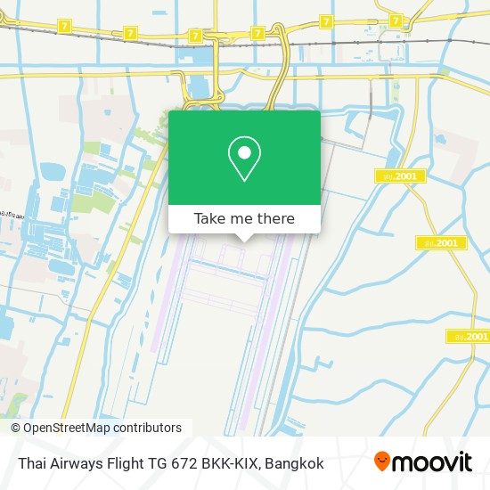 Thai Airways Flight TG 672 BKK-KIX map