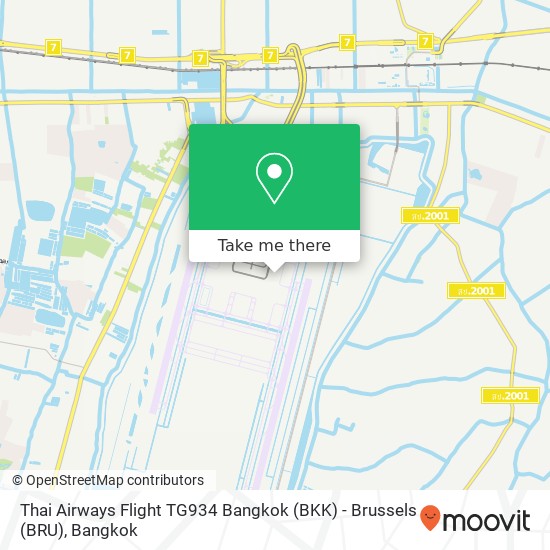 Thai Airways Flight TG934 Bangkok (BKK) - Brussels (BRU) map