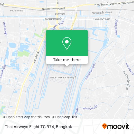 Thai Airways Flight TG 974 map