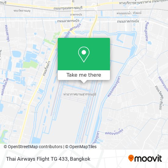 Thai Airways Flight TG 433 map