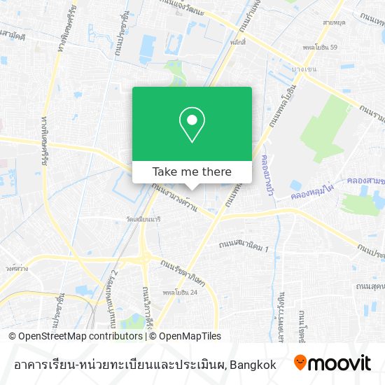 อาคารเรียน-หน่วยทะเบียนและประเมินผ map