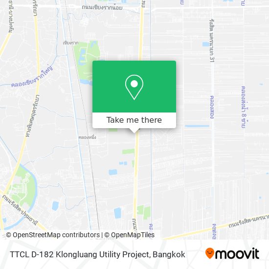 TTCL D-182 Klongluang Utility Project map