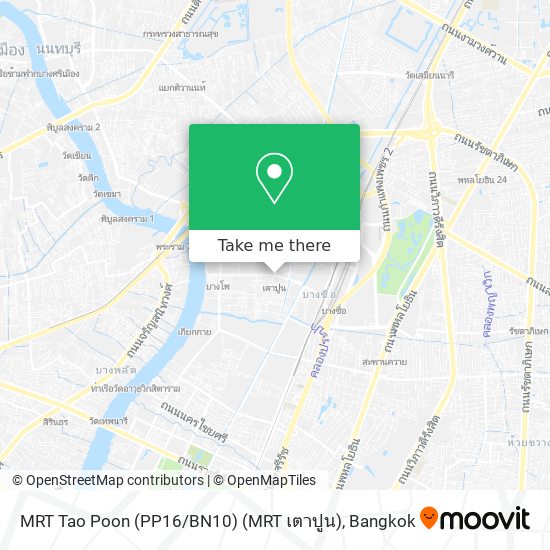 MRT Tao Poon (PP16 / BN10) (MRT เตาปูน) map