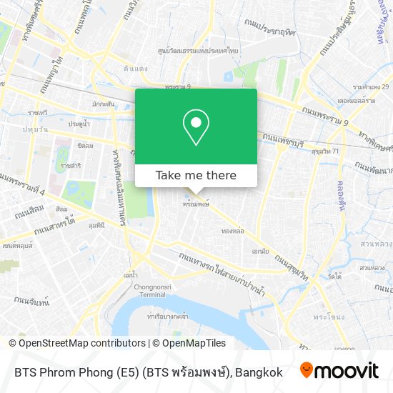BTS Phrom Phong (E5) (BTS พร้อมพงษ์) map