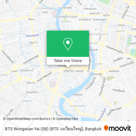 BTS Wongwian Yai (S8) (BTS วงเวียนใหญ่) map